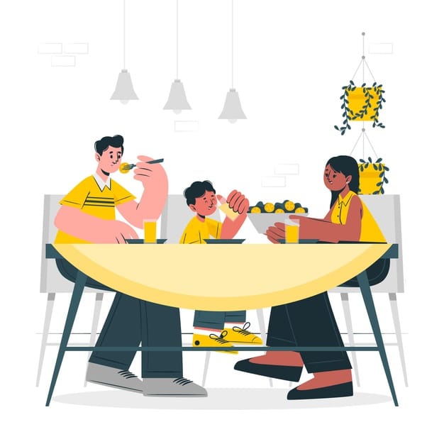 eating together concept illustration 114360 6318